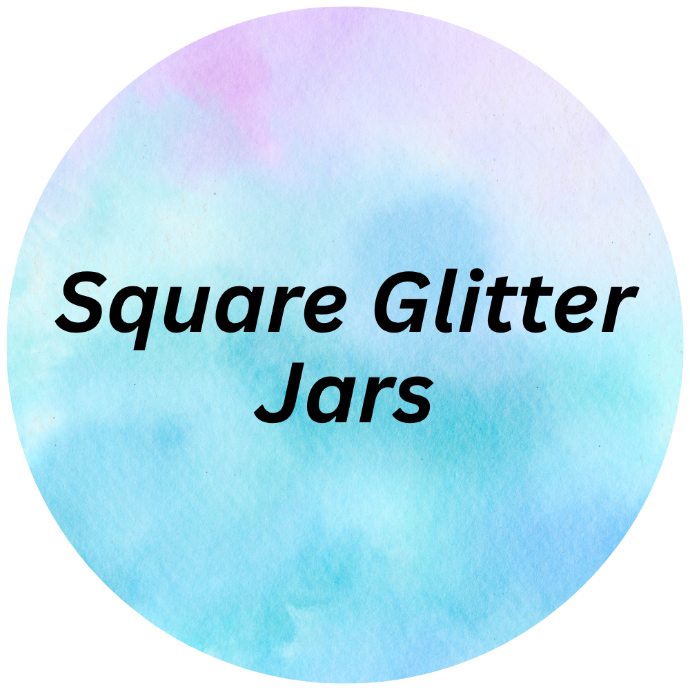 Square stackable glitter jars