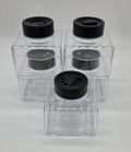 Set of 5 Square stackable glitter jars